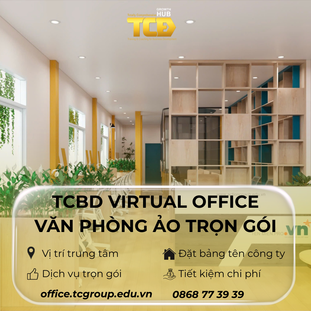 TCBD Virtual office trọn gói tiện nghi, hiện đại