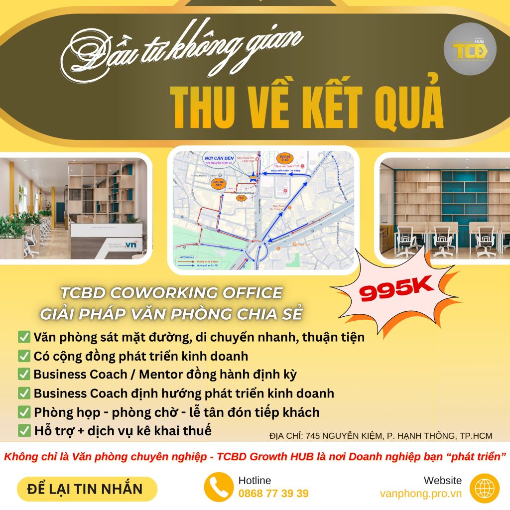 văn phòng chia sẻ gần sân bay chỉ với 995K